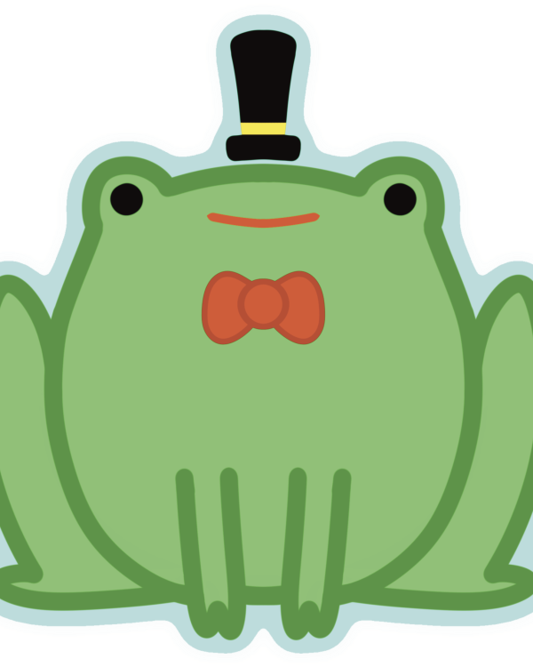 Dapper Frog Vinyl Sticker