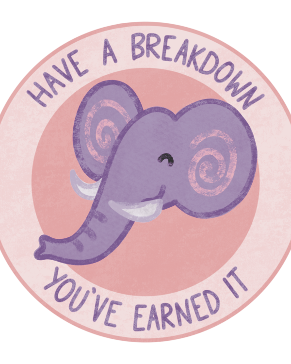 Funny Elephant Vinyl Sticker