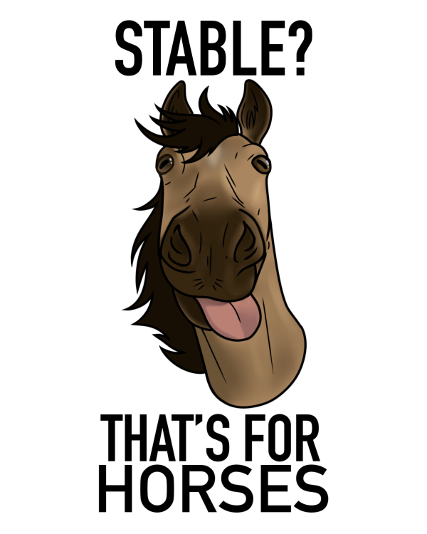 Waterproof Vinyl Funny Horse Sticker